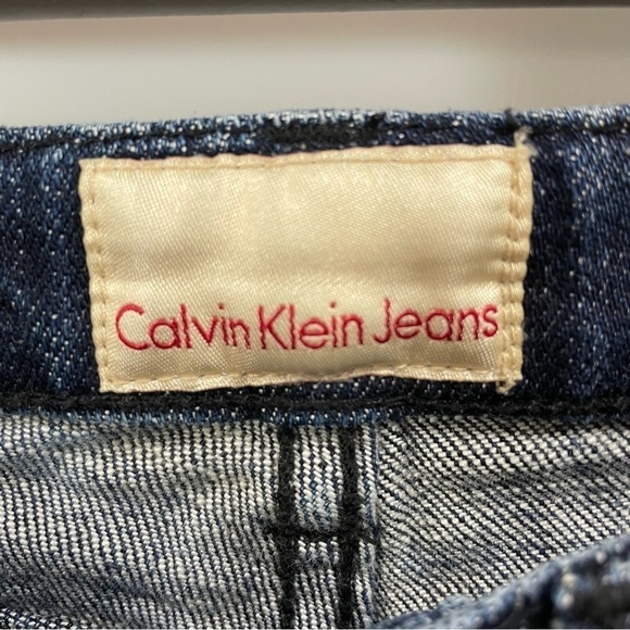 𝅺[26/32] Vintage Calvin Klein Bootcut Dark Wash Low-Rise Denim Jean Women’s - Picture 12 of 14